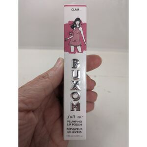 Buxom Full-On Plumping Lip Polish Clair Pinky Mauve Golden Shimmer Lip Gloss NIB